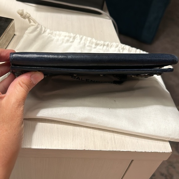 Balenciaga Navy Blue Leather Wallet With Dustbag - Picture 5 of 12